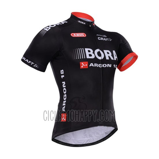 Bora Cycling Jersey Bib Short 2015 Short Sleeve Black